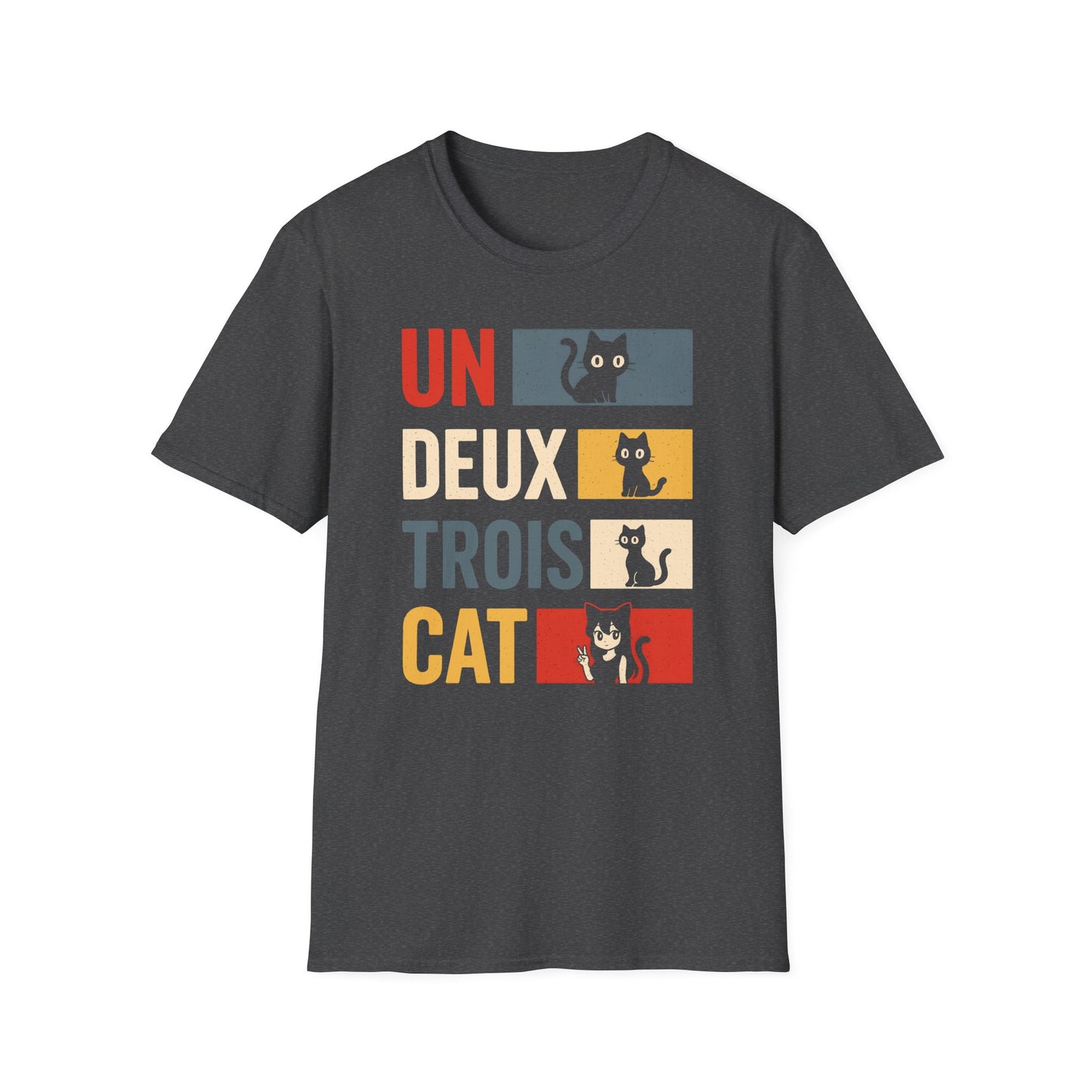 Un Deux Trois Cat - Anime Catgirl Tee