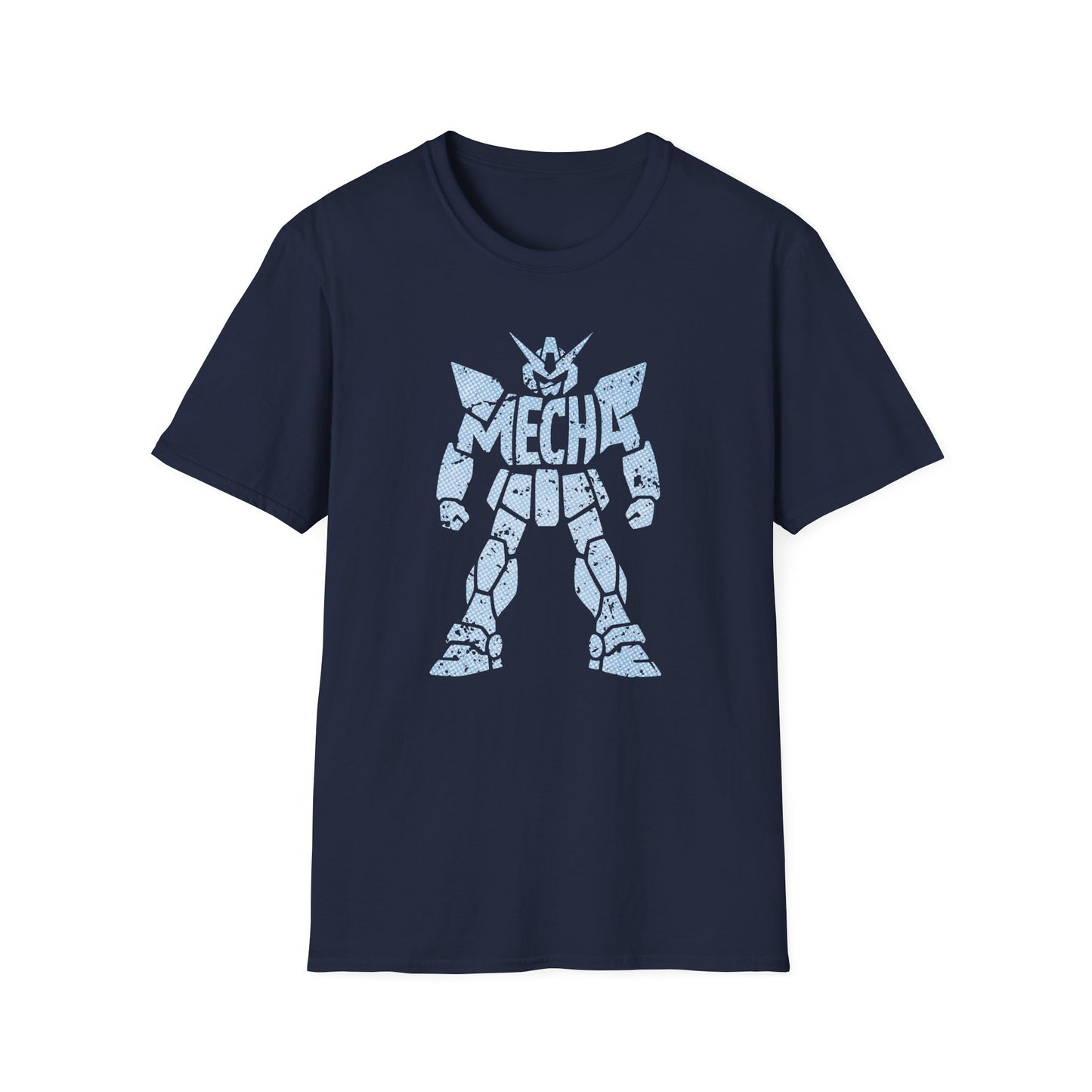 Distressed Mecha Robot Design Unique Graphic T-Shirt