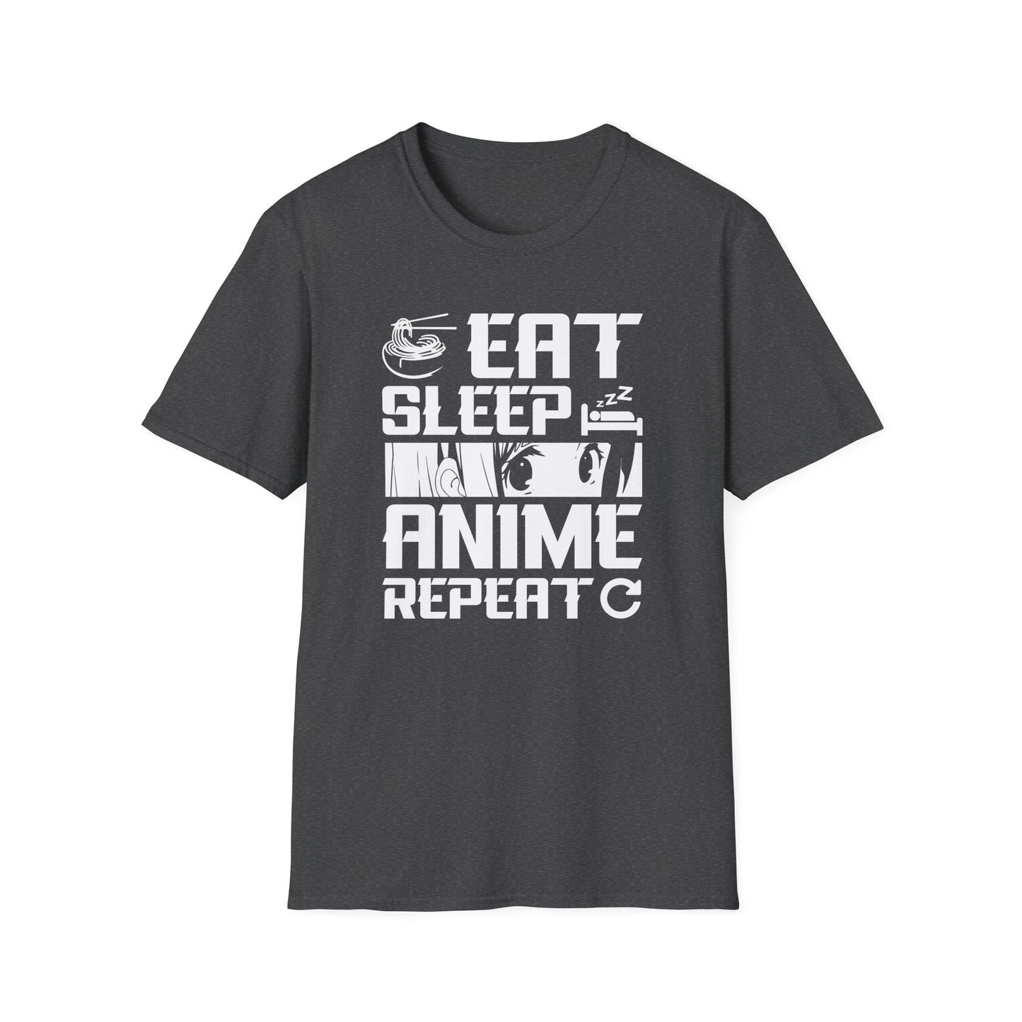 Eat Sleep Anime Repeat Otaku Lifestyle Graphic Japan T-Shirt