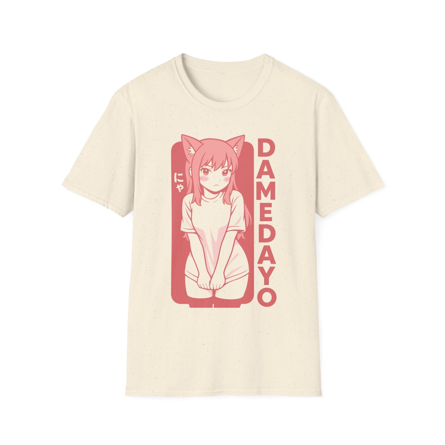 Damedayo Anime Girl Neko Japanese Pop Art T-Shirt