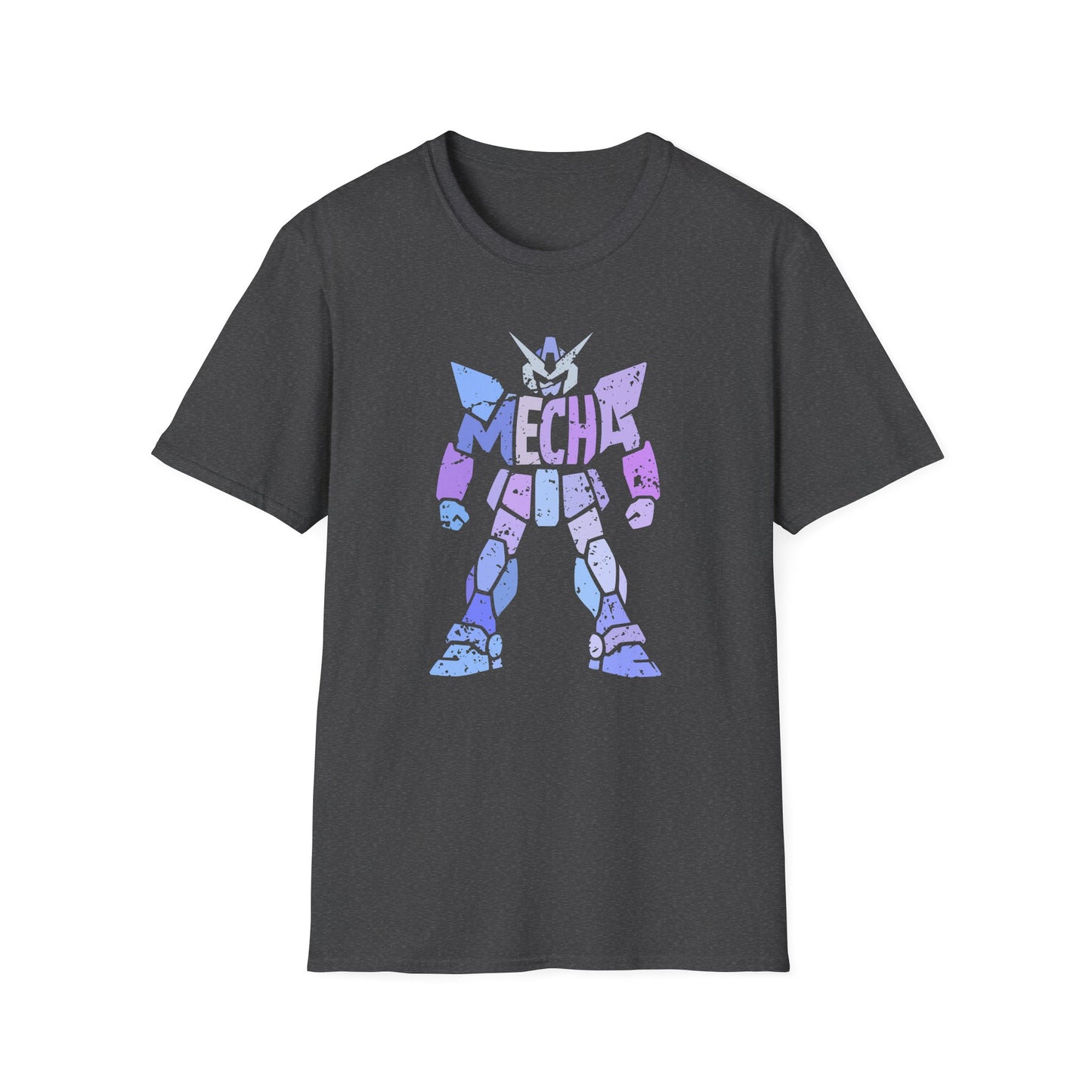 Distressed Mecha Robot Design Unique Graphic T-Shirt