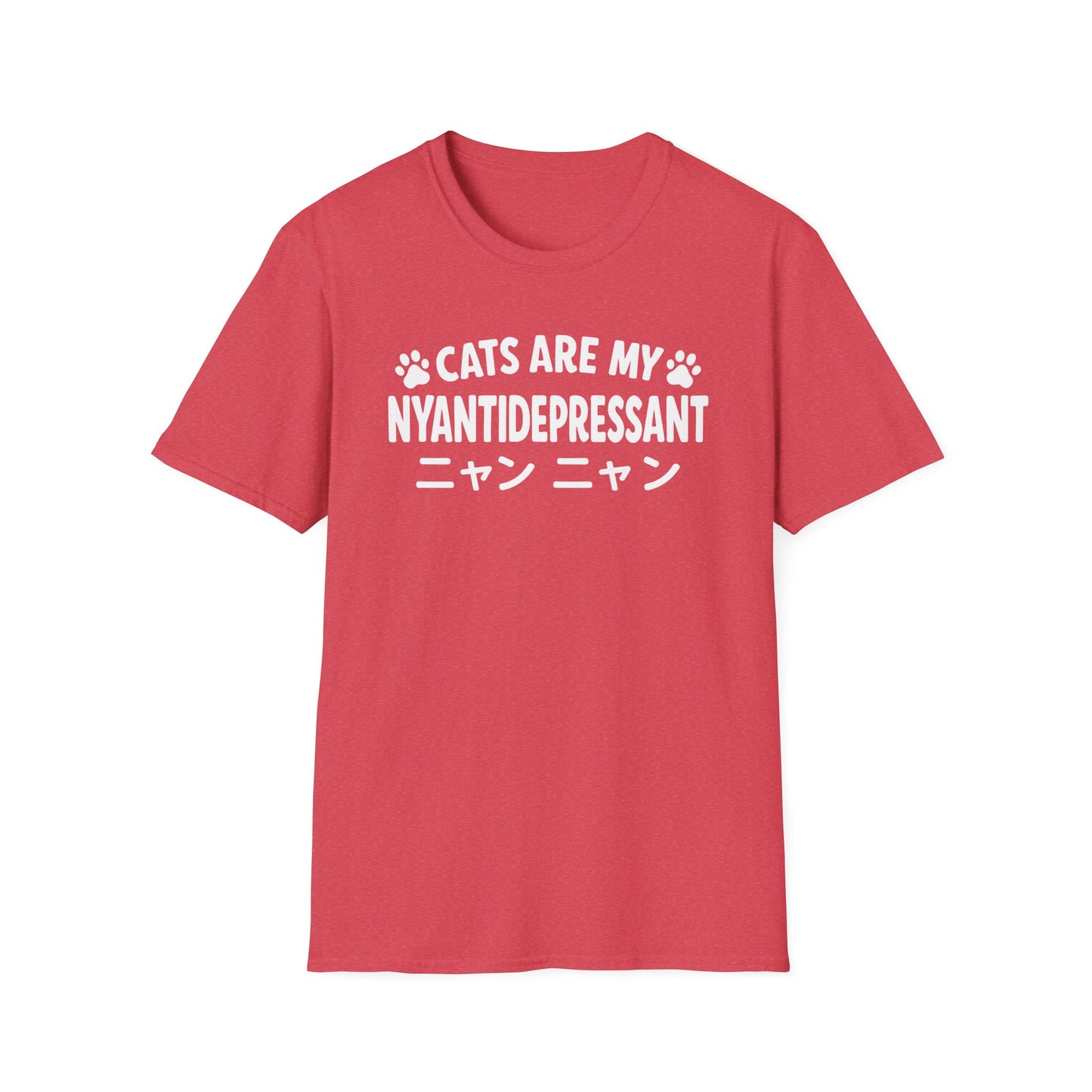 Cats Are My Nyantidepressant Cat Lover Design T-Shirt