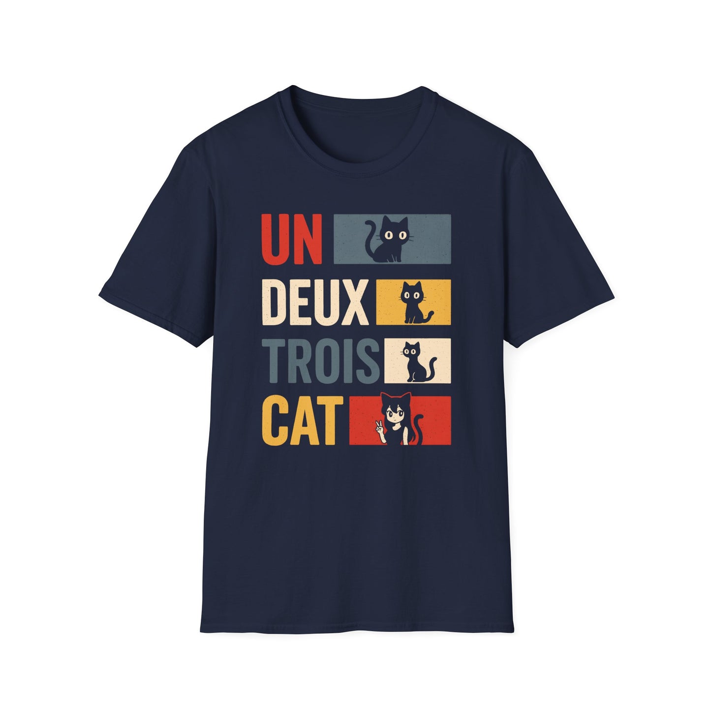 Un Deux Trois Cat - Anime Catgirl Tee