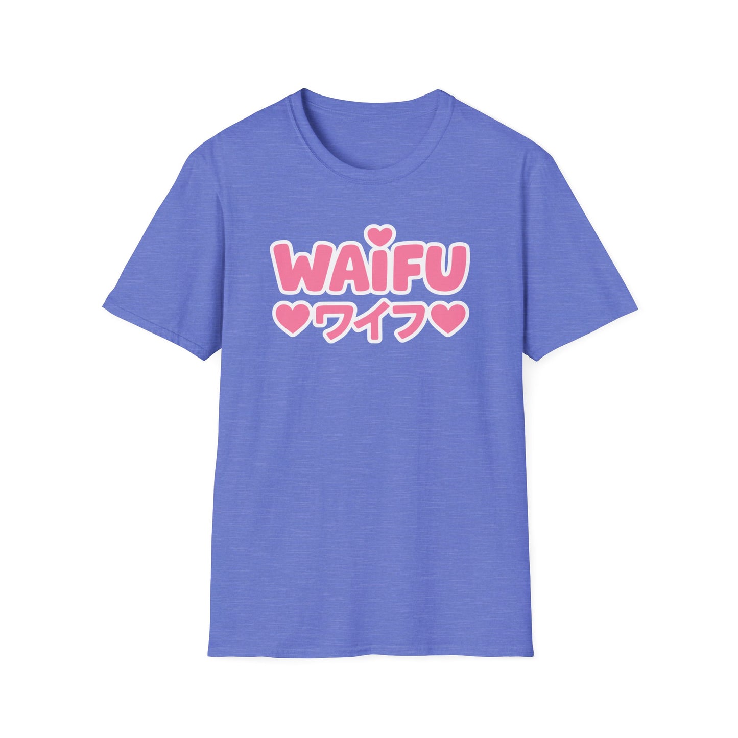 Waifu Hearts plus Japanese Text Pink Graphic Anime T-Shirt