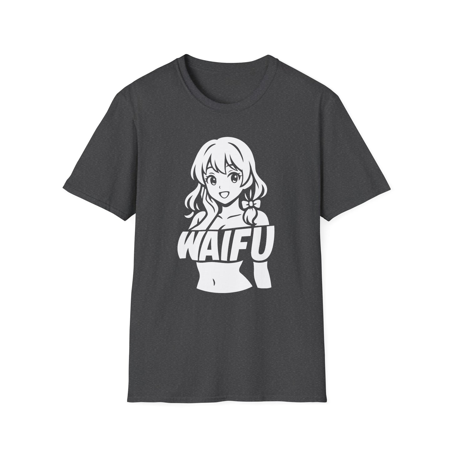 Anime Girl Otaku Waifu Text Illustration Graphic T-Shirt
