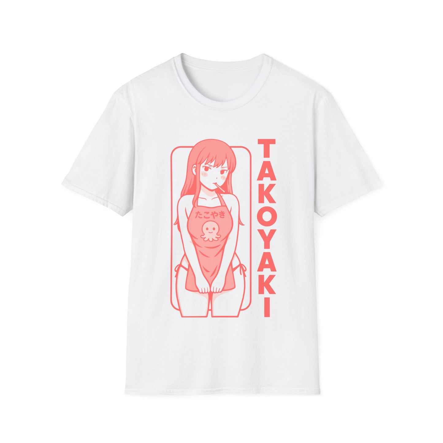 Takoyaki Lover Anime Girl Retro Japanese Style Design T-Shirt