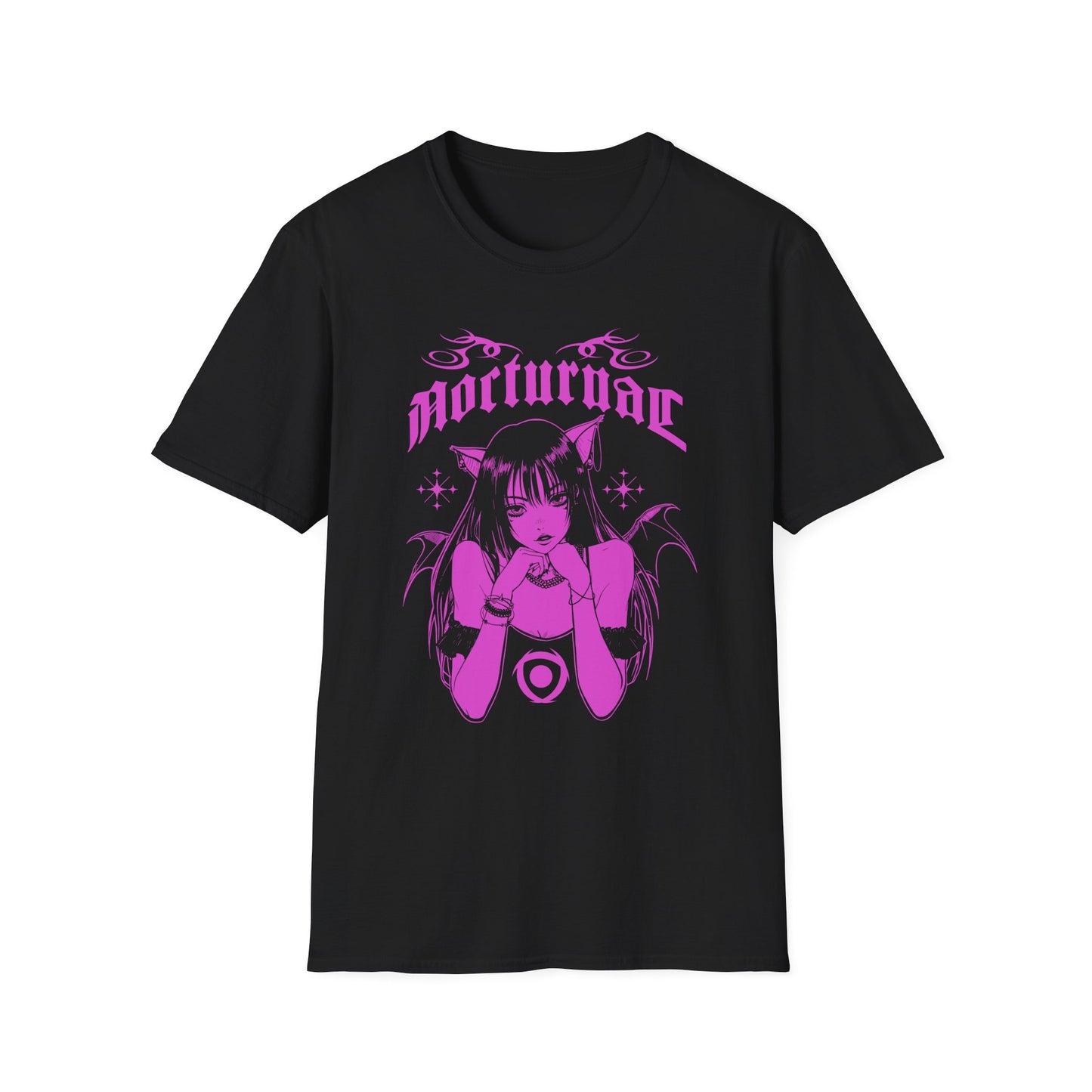 Nocturnal Anime Demon Girl Japanese Manga Style T-Shirt