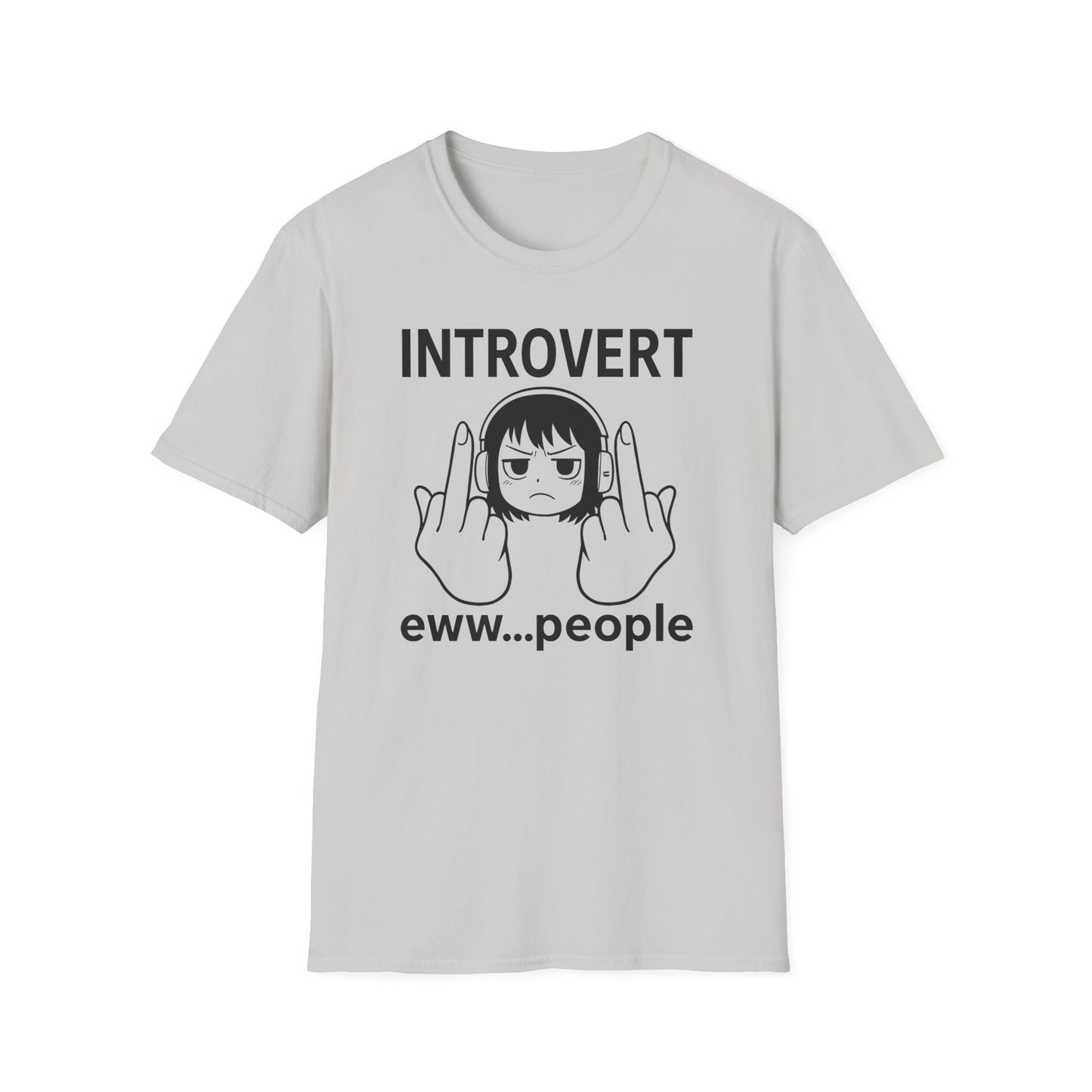 Introvert Eww People Illustration Funny Sarcastic T-Shirt