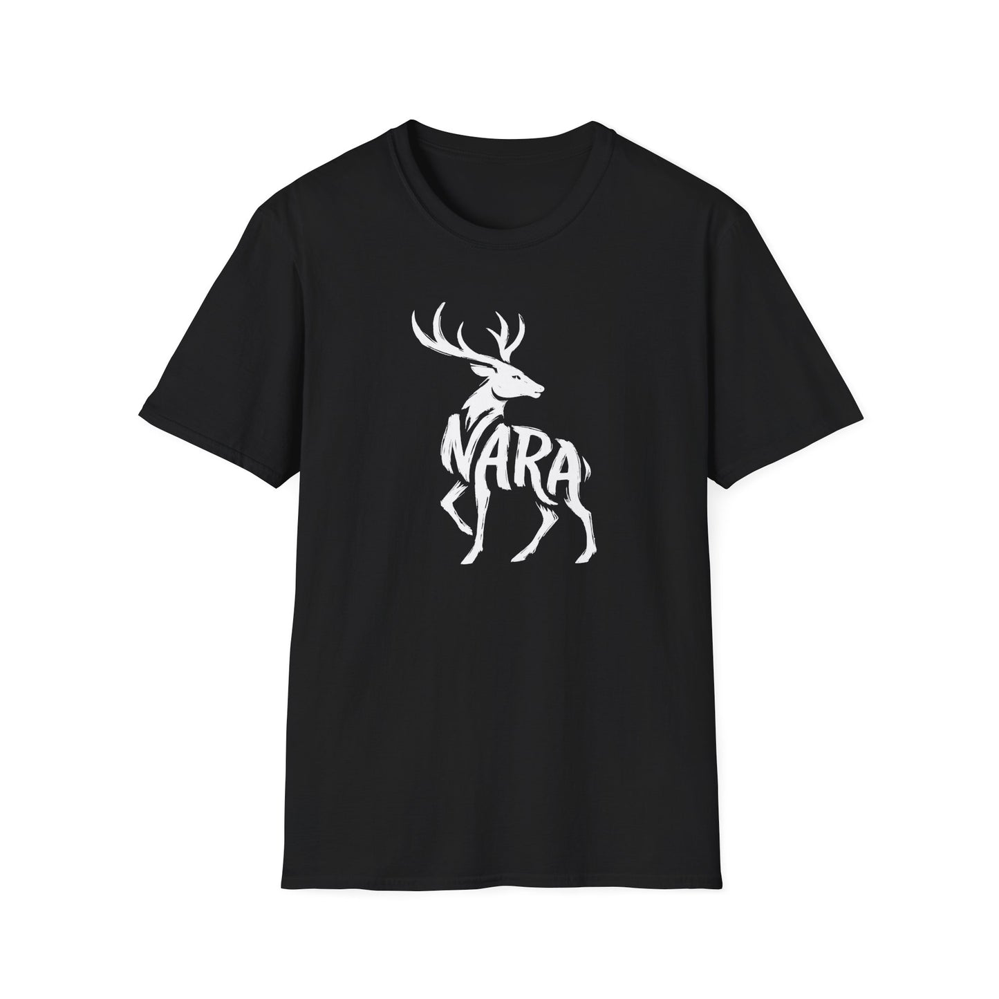 Brushstroke Deer Nara Japan Silhouette Graphic Art T-Shirt