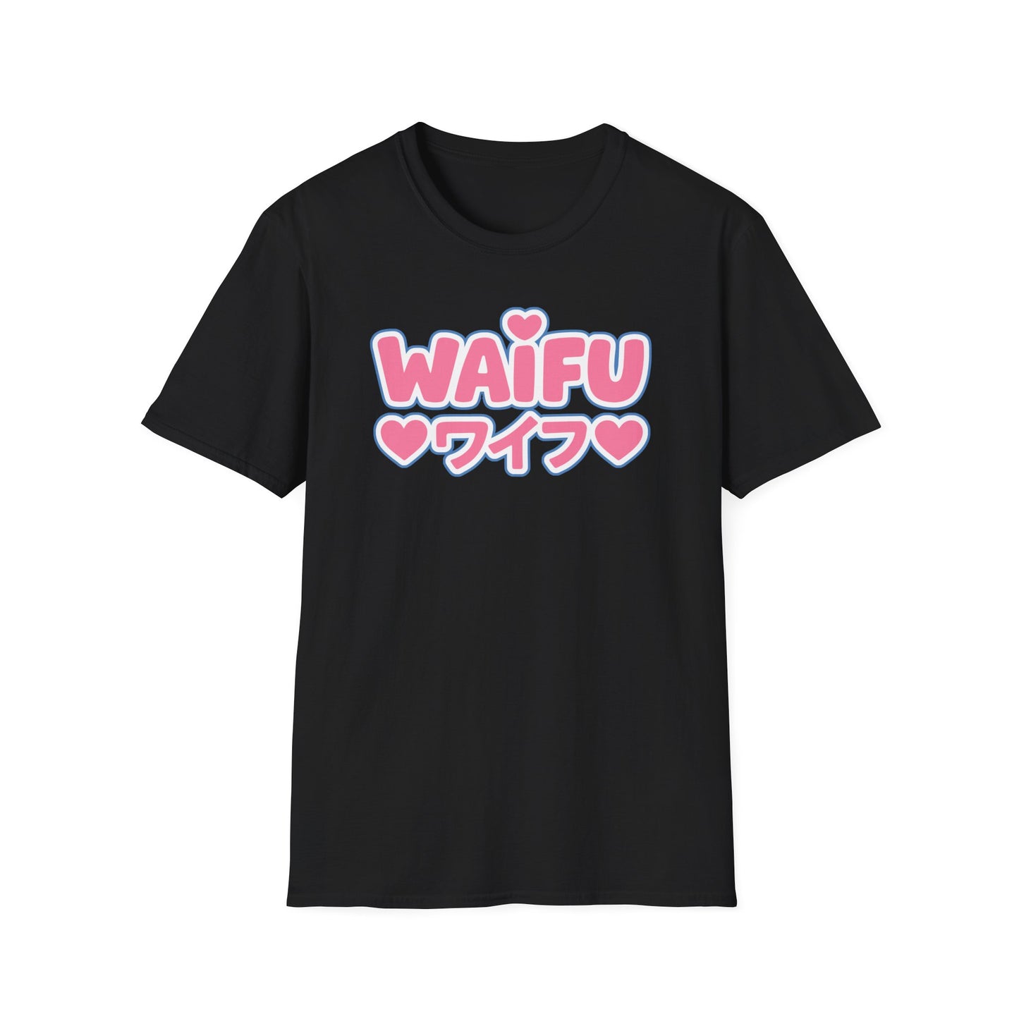 Waifu Hearts plus Japanese Text Pink Graphic Anime T-Shirt