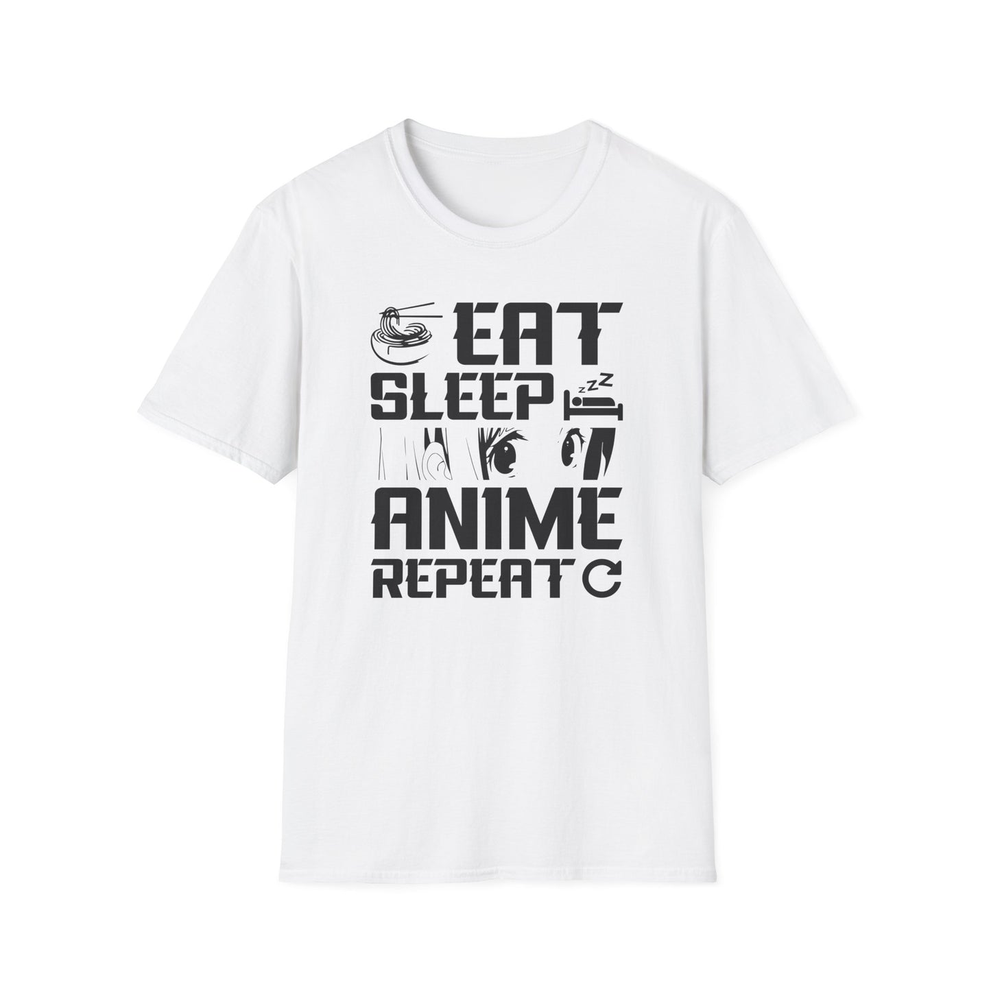 Eat Sleep Anime Repeat Otaku Lifestyle Graphic Japan T-Shirt