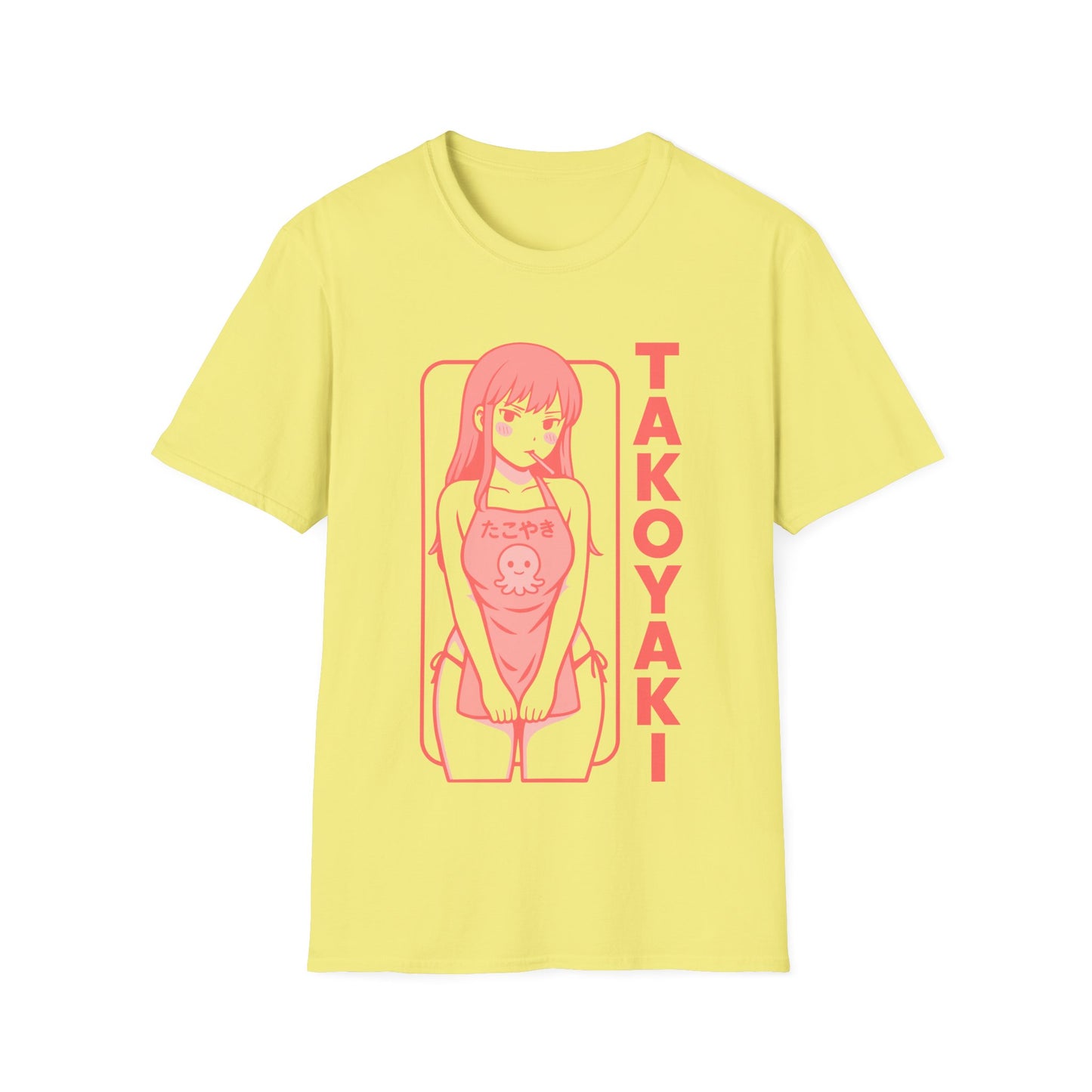 Takoyaki Lover Anime Girl Retro Japanese Style Design T-Shirt