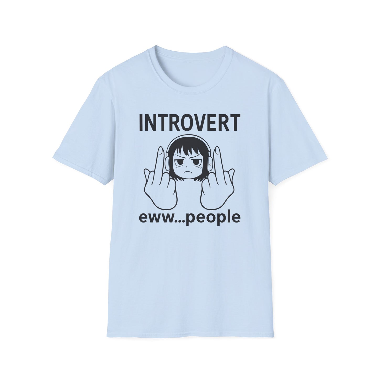 Introvert Eww People Illustration Funny Sarcastic T-Shirt
