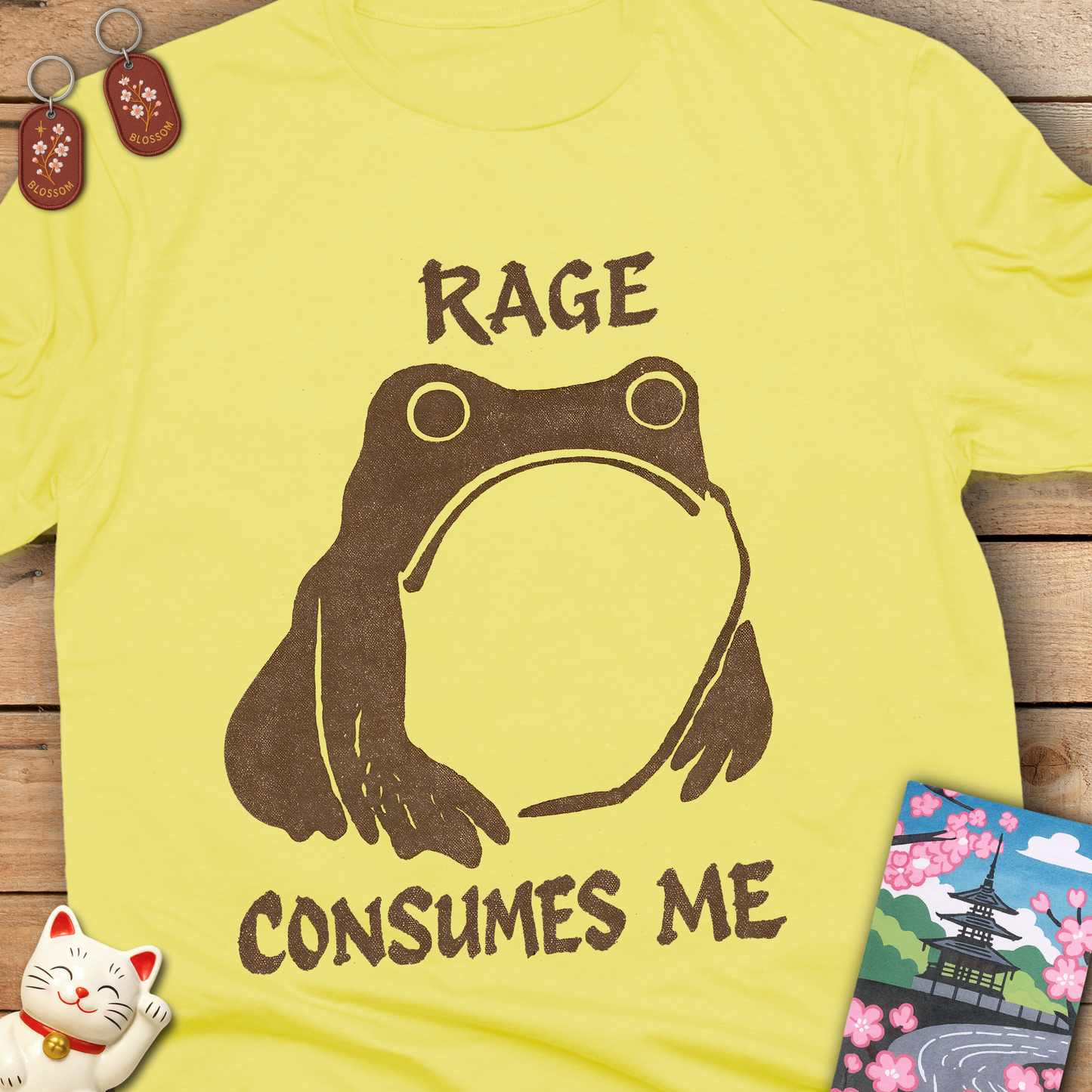 Rage Consumes Me - Japanese Frog T-Shirt