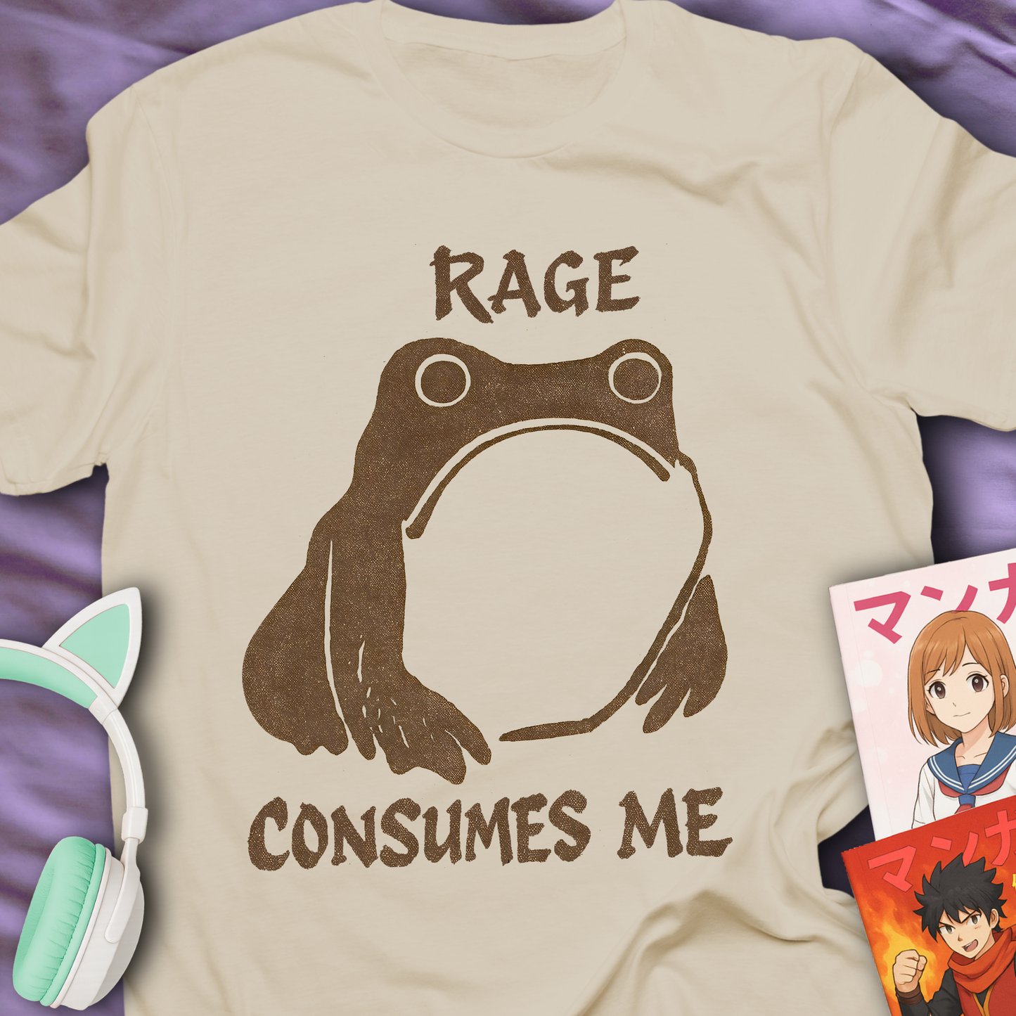 Rage Consumes Me - Japanese Frog T-Shirt
