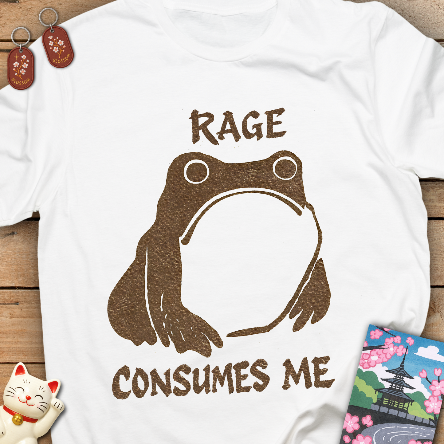 Rage Consumes Me - Japanese Frog T-Shirt
