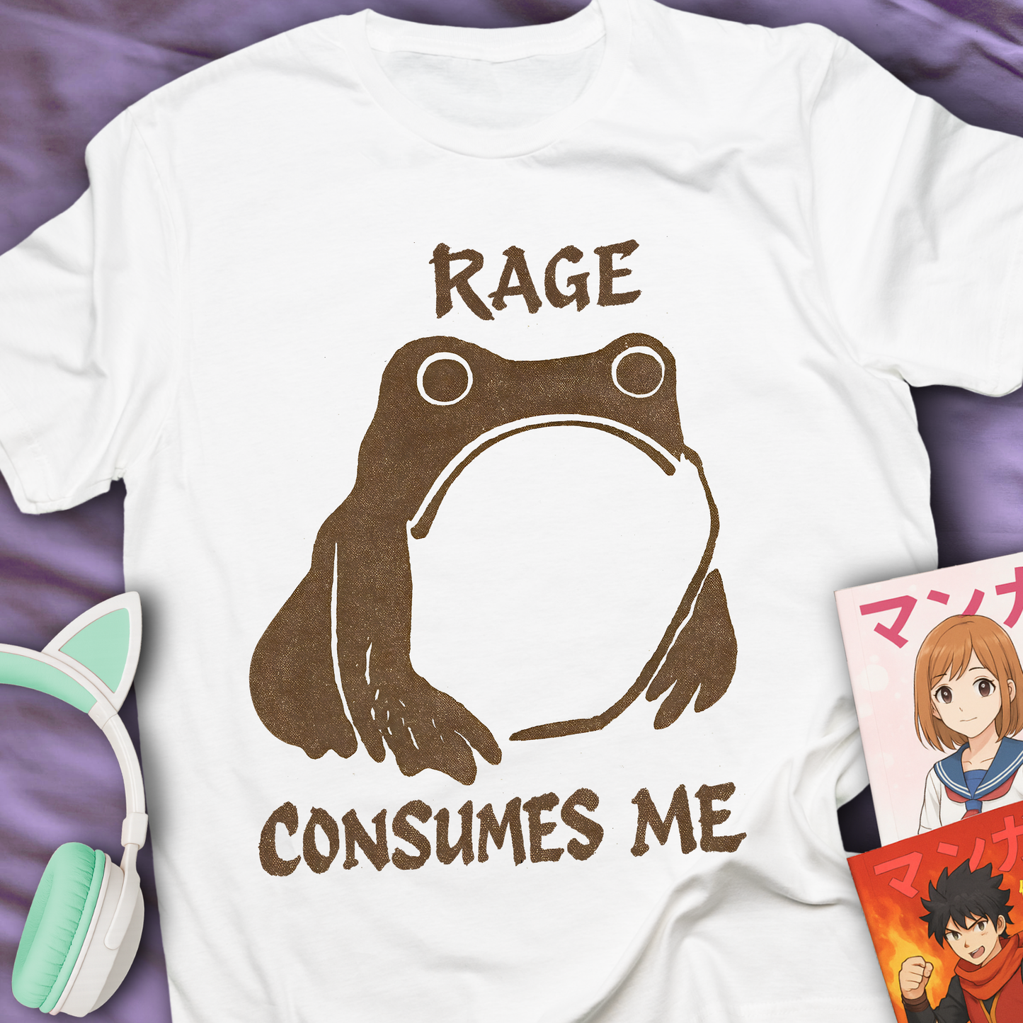 Rage Consumes Me - Japanese Frog T-Shirt