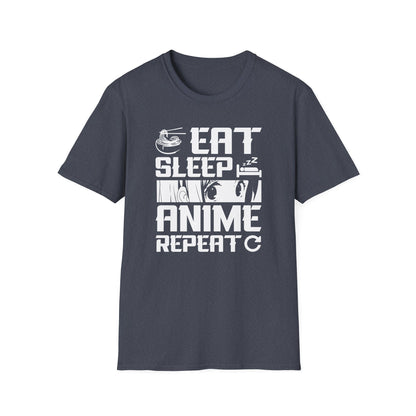 Eat Sleep Anime Repeat Otaku Lifestyle Graphic Japan T-Shirt
