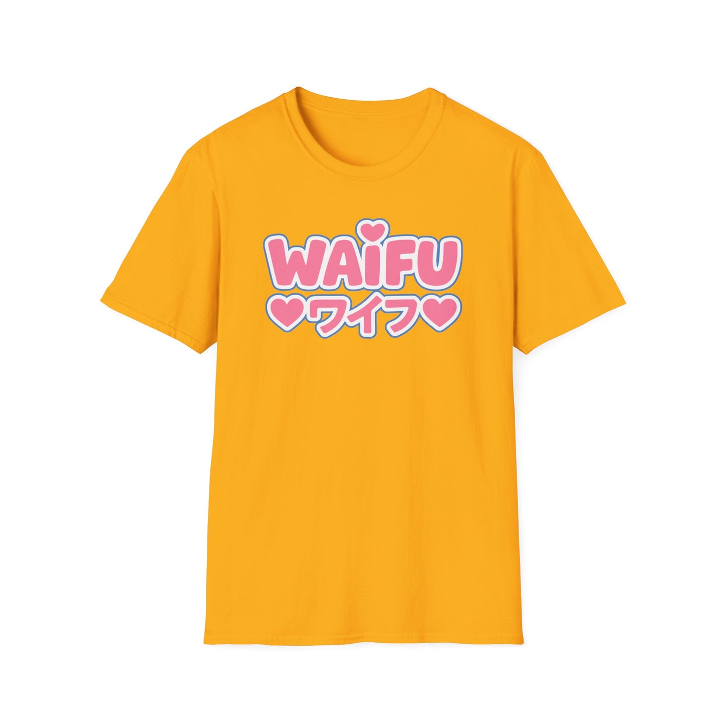 Waifu Hearts plus Japanese Text Pink Graphic Anime T-Shirt