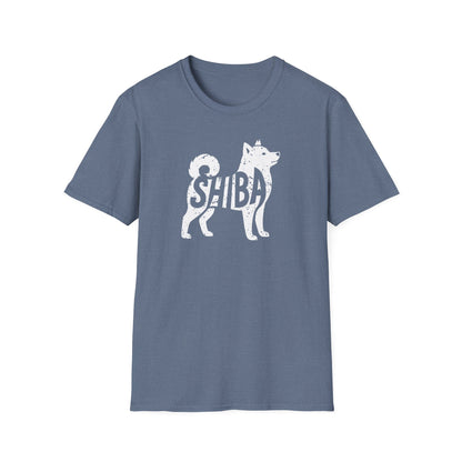Shiba Inu Silhouette with Lettering Japanese Dog Breed T-Shirt