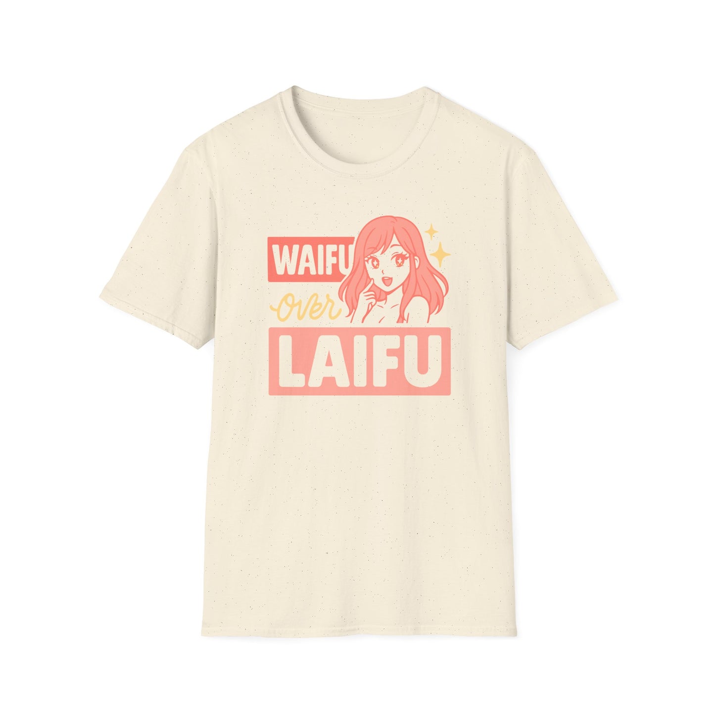 Waifu Over Laifu Funny Anime Girl With Japanese Text T-Shirt
