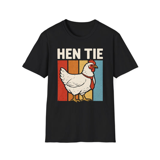 Hen Tie Funny Pun Japanese Inspired Design Graphic T-Shirt
