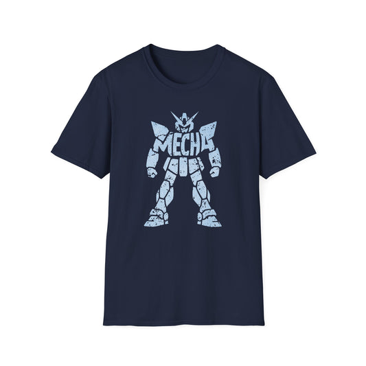 Distressed Mecha Robot Design Unique Graphic T-Shirt