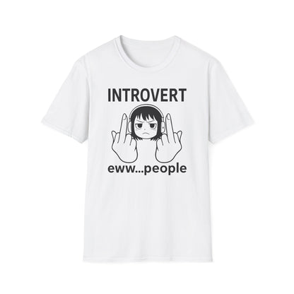 Introvert Eww People Illustration Funny Sarcastic T-Shirt