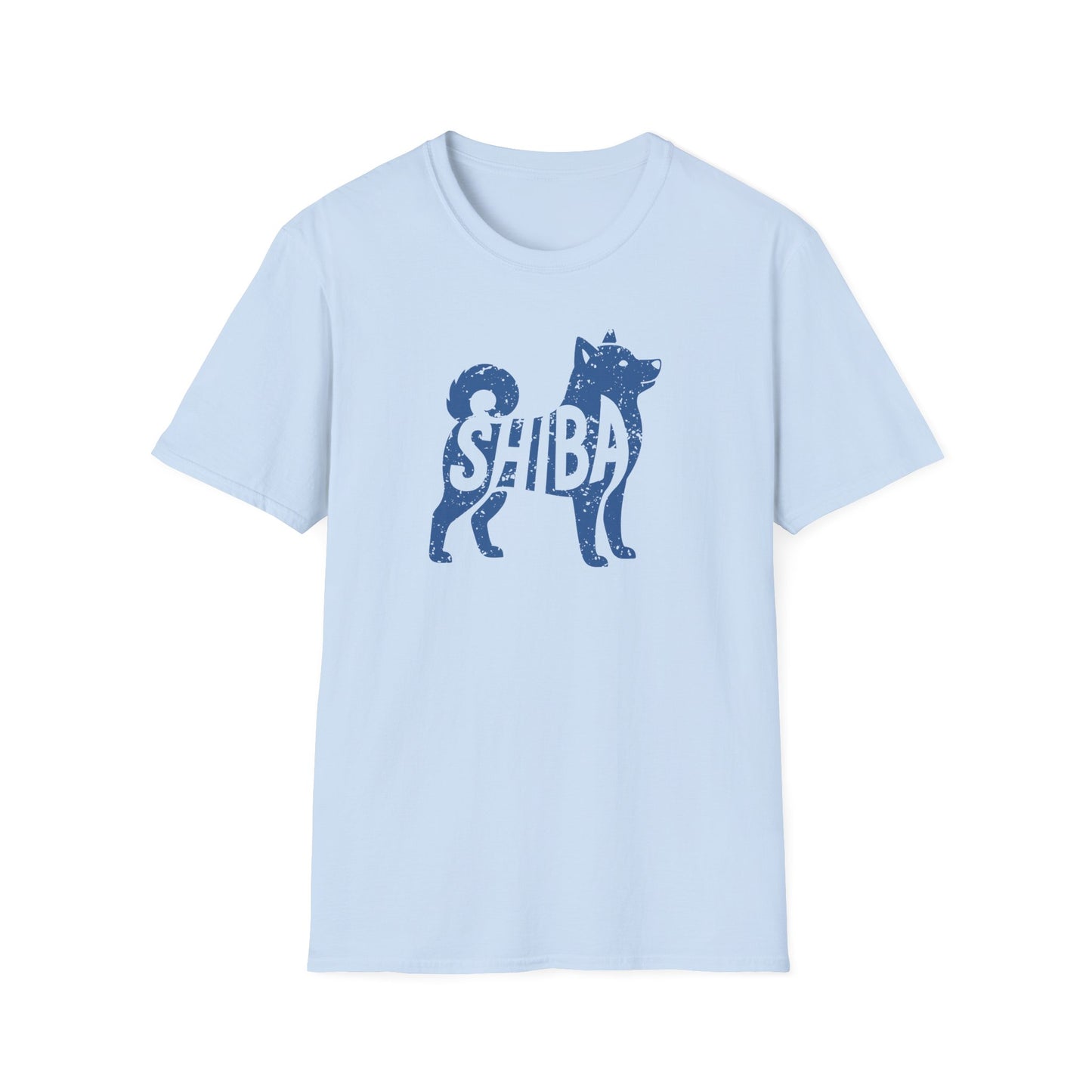 Shiba Inu Silhouette with Lettering Japanese Dog Breed T-Shirt