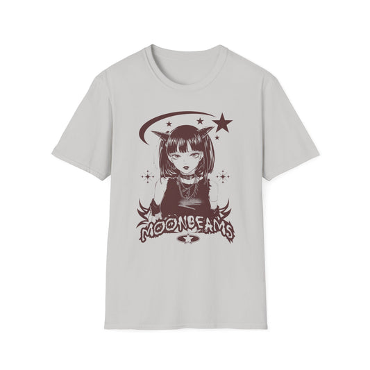 Anime Style MOONBEAMS Goth Design Japanese Waifu Inspired T-Shirt