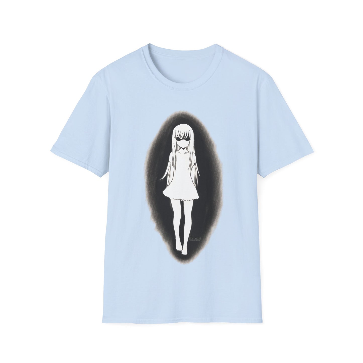Kawaii Anime Girl Expressing Sadness Minimalistic T-Shirt
