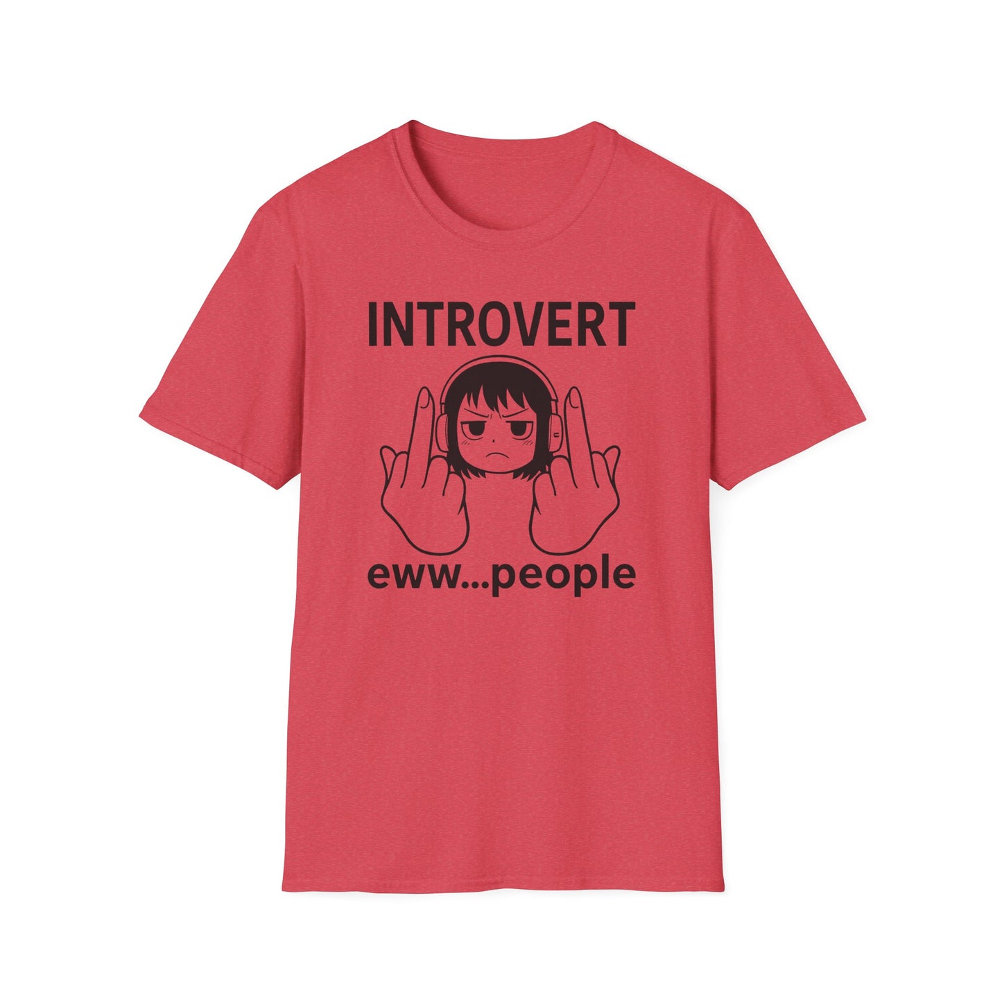 Introvert Eww People Illustration Funny Sarcastic T-Shirt