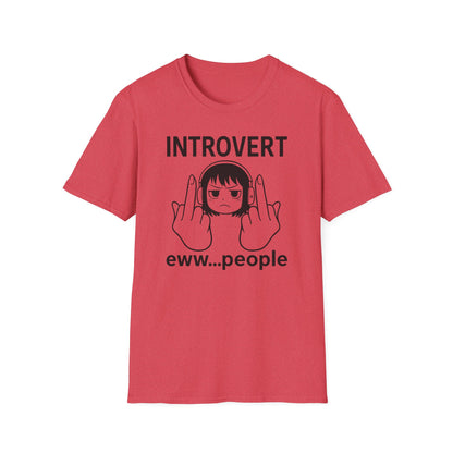 Introvert Eww People Illustration Funny Sarcastic T-Shirt