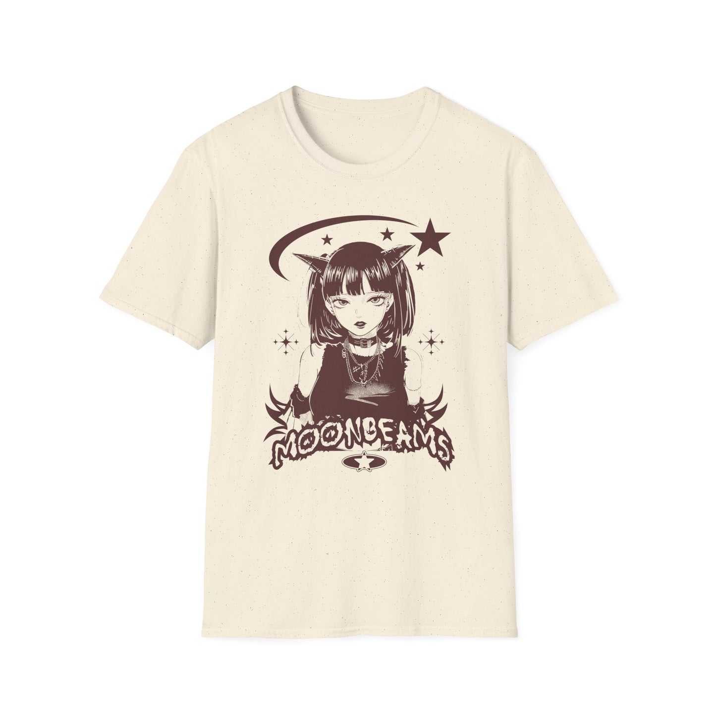 Anime Style MOONBEAMS Goth Design Japanese Waifu Inspired T-Shirt