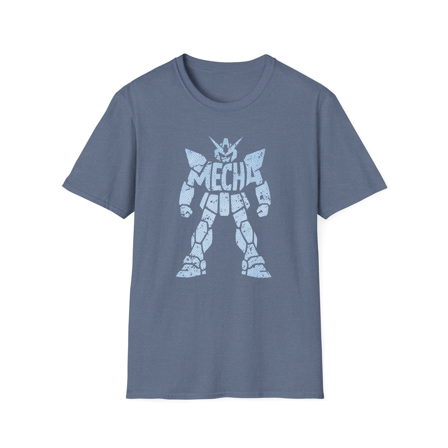Distressed Mecha Robot Design Unique Graphic T-Shirt