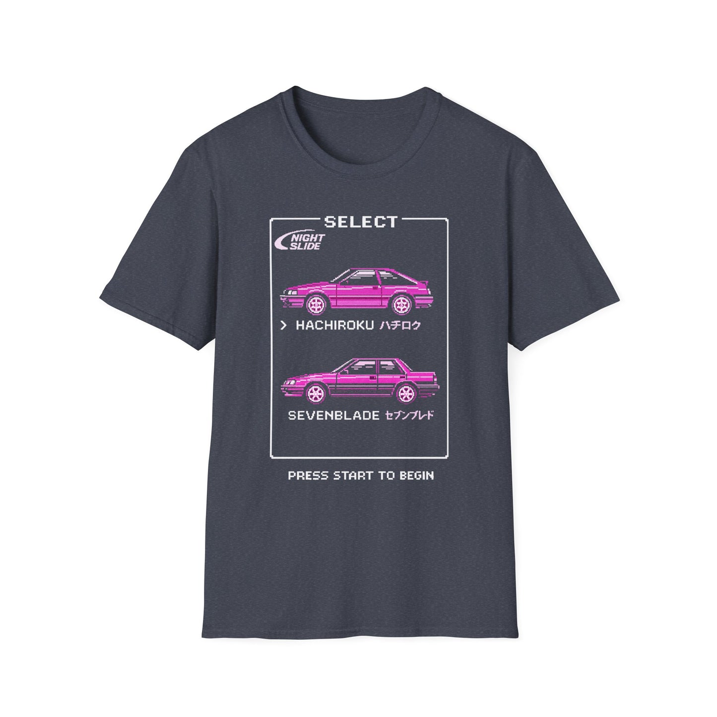 Select Your Ride Arcade Retro Night Slide Gaming T-Shirt