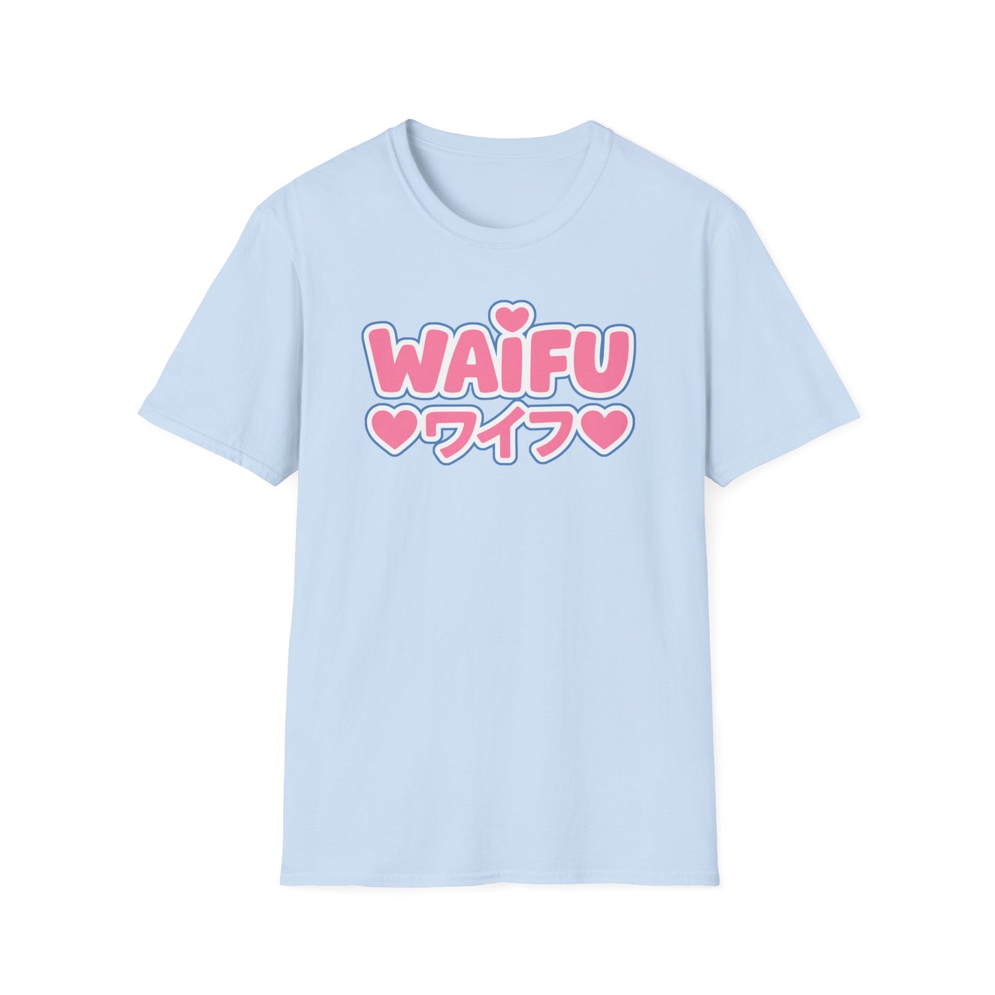 Waifu Hearts plus Japanese Text Pink Graphic Anime T-Shirt
