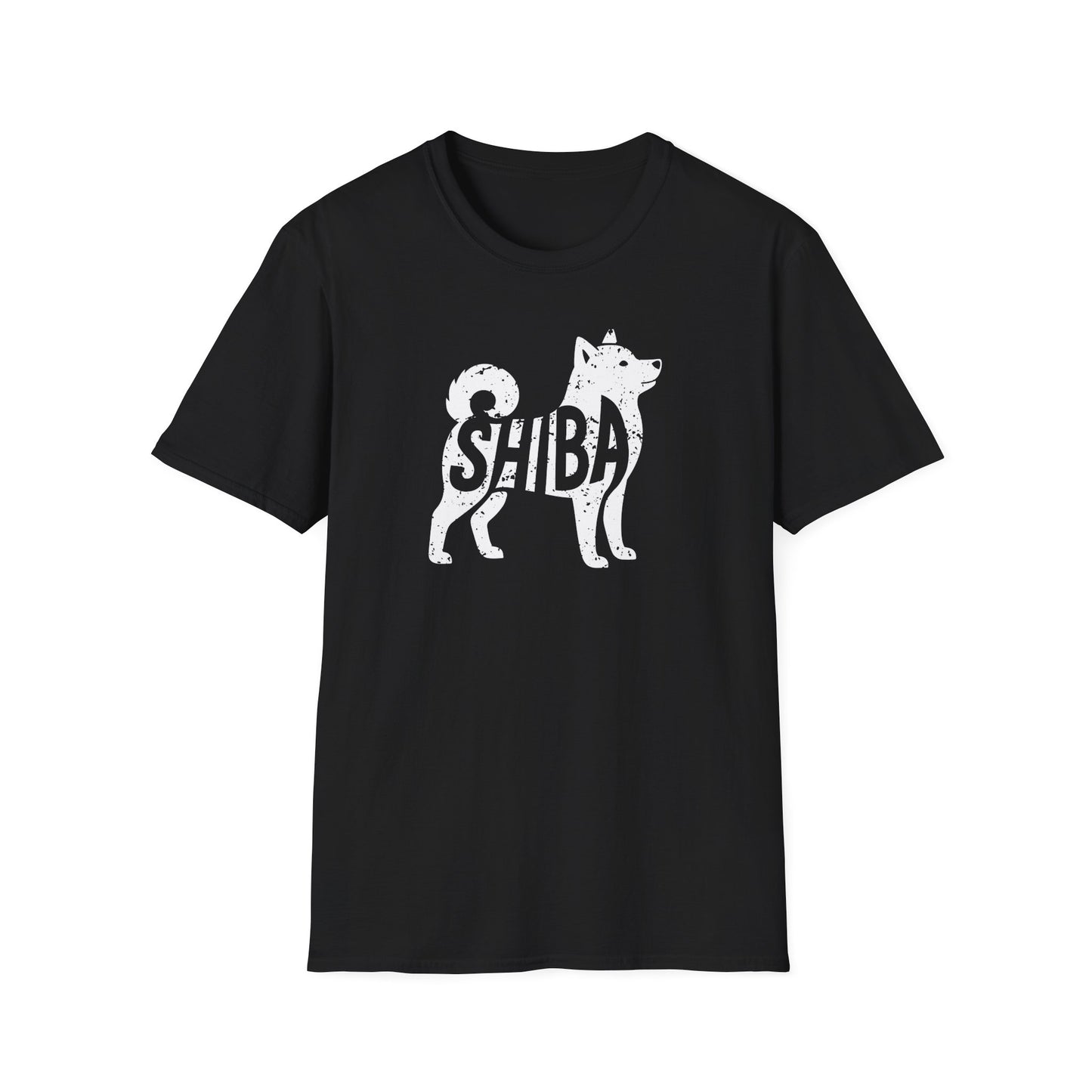 Shiba Inu Silhouette with Lettering Japanese Dog Breed T-Shirt
