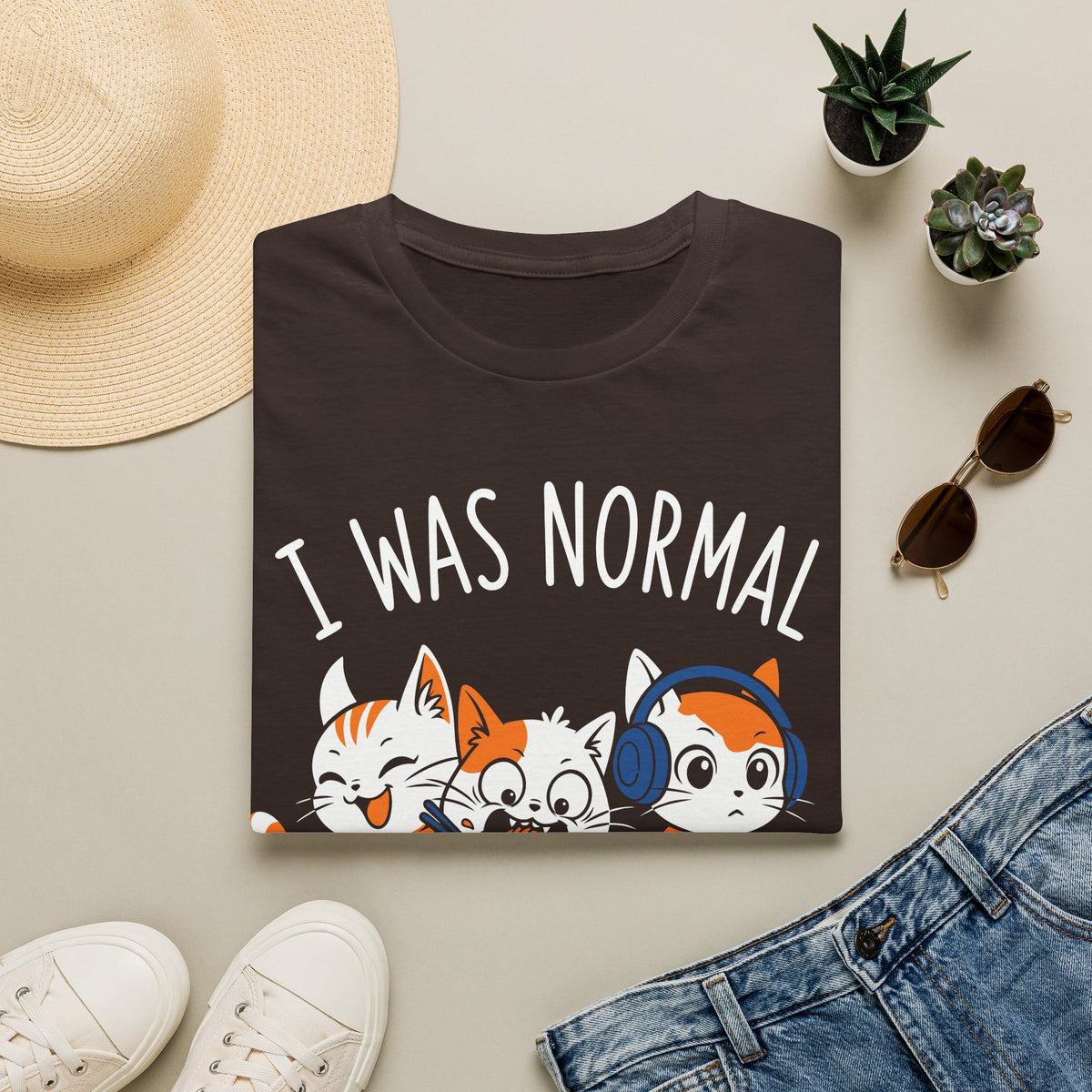 I Was Normal - Funny Cat Owner Shirt