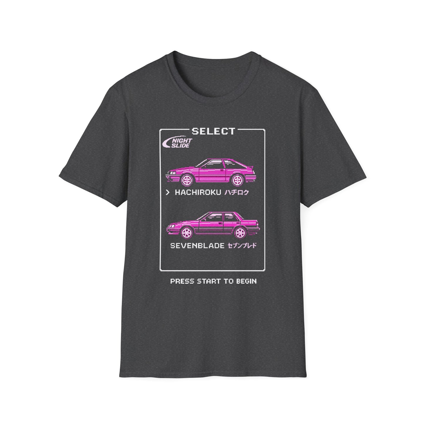 Select Your Ride Arcade Retro Night Slide Gaming T-Shirt