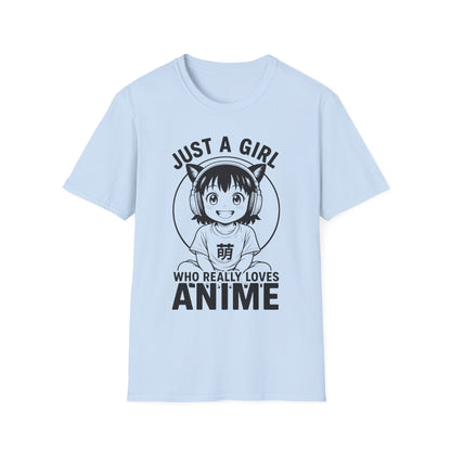 Just A Girl Anime Lover Japan Manga Fan Aesthetic T-Shirt