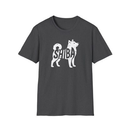 Shiba Inu Silhouette with Lettering Japanese Dog Breed T-Shirt
