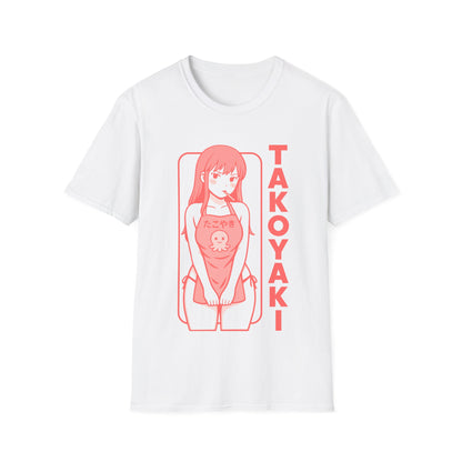 Takoyaki Lover Anime Girl Retro Japanese Style Design T-Shirt
