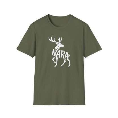 Brushstroke Deer Nara Japan Silhouette Graphic Art T-Shirt