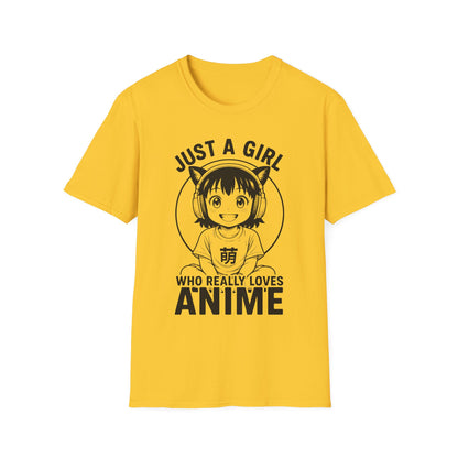 Just A Girl Anime Lover Japan Manga Fan Aesthetic T-Shirt