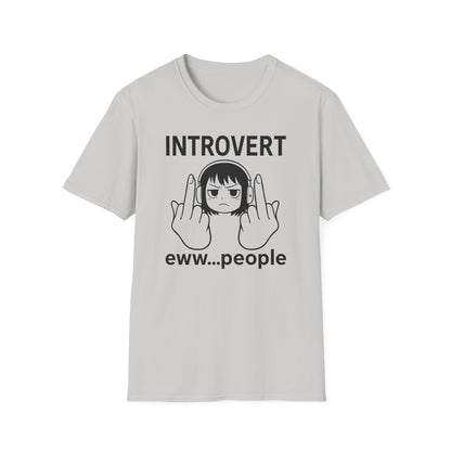 Introvert Eww People Illustration Funny Sarcastic T-Shirt