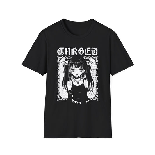 Cursed Anime Girl Aesthetic Otaku Vaporwave Nekocore T-Shirt