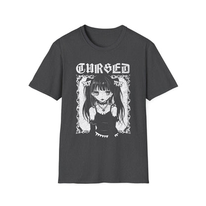 Cursed Anime Girl Aesthetic Otaku Vaporwave Nekocore T-Shirt