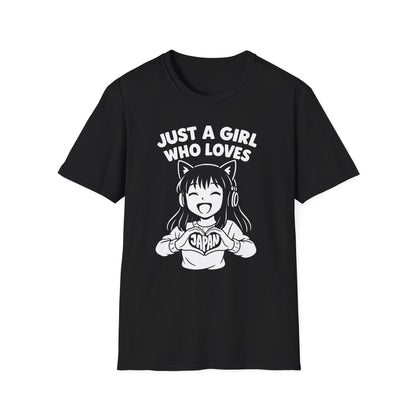 Just A Girl Who Loves Japan Anime Manga Kawaii Style T-Shirt