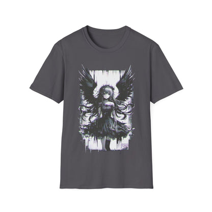 Fallen Angel Japanese Anime Girl with Wings Manga T-Shirt